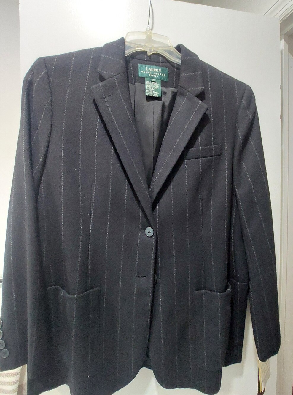 Lauren Ralph Lauren Women's Gray Pinstripe Blazer